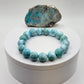 Natural Larimar Bracelet Blue Stone Beaded Bracelet Ocean Inspired Jewelry Gift