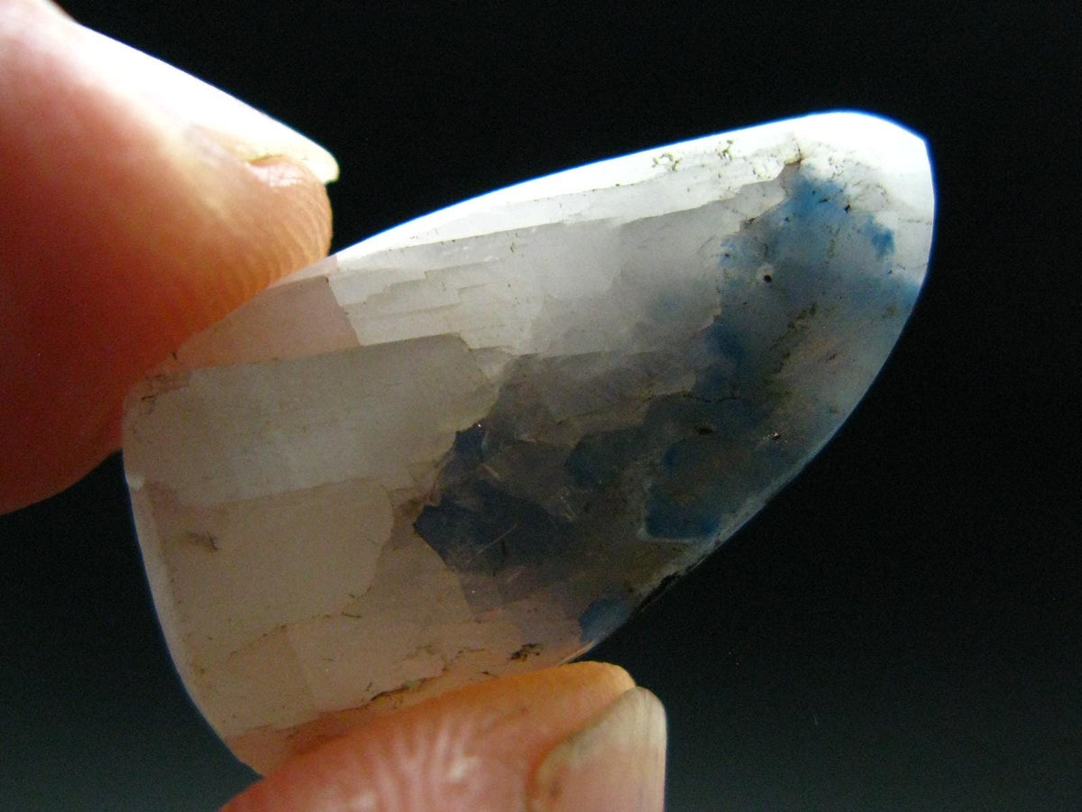 Papagoite in Quartz Cabochon from Messina S. Africa - 15.63 Carats - 26x13mm