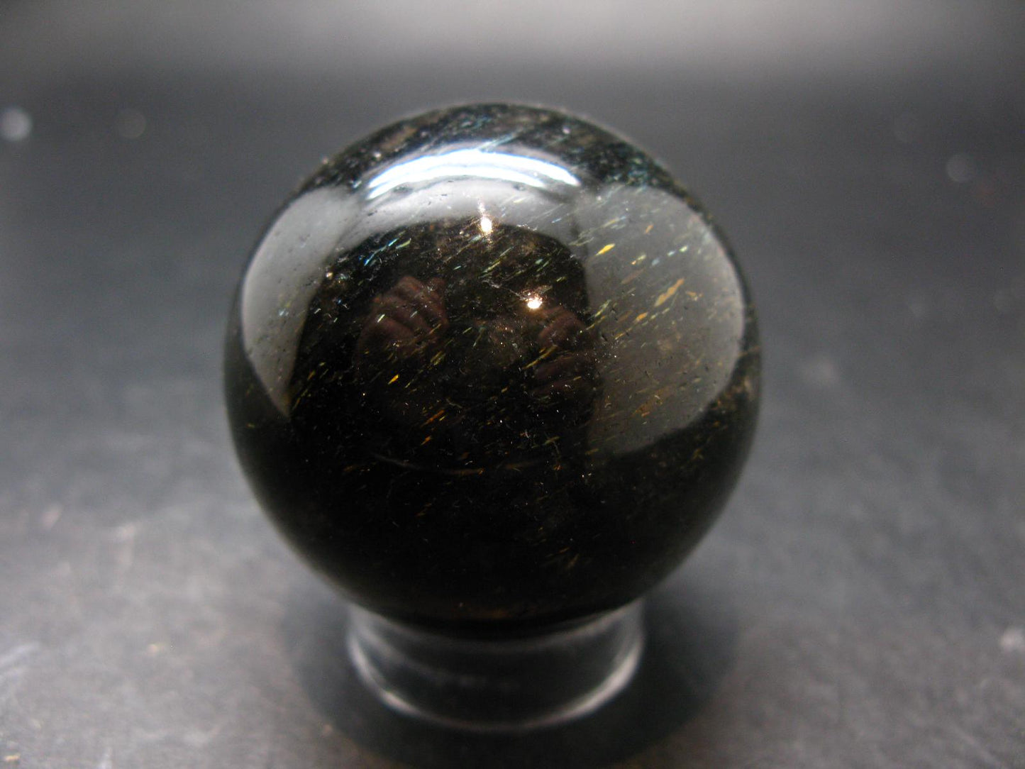 Nuumite Nuummite Sphere Ball From Greenland - 1.9" - 186.37 Grams