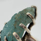 Grandidierite Ring Raw Blue Green Gemstone Silver Ring Natural Crystal Statement Jewelry Gift