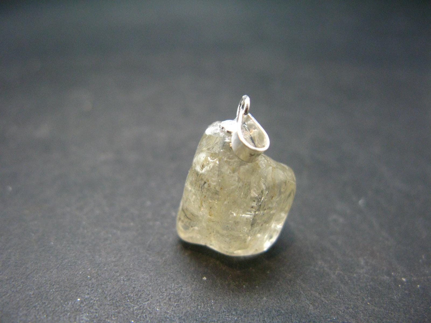 Golden Scapolite Silver Pendant From India - 0.9" - 3.51 Grams