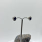 Sapphire Halo Stud Earrings | Sterling Silver, September Birthstone