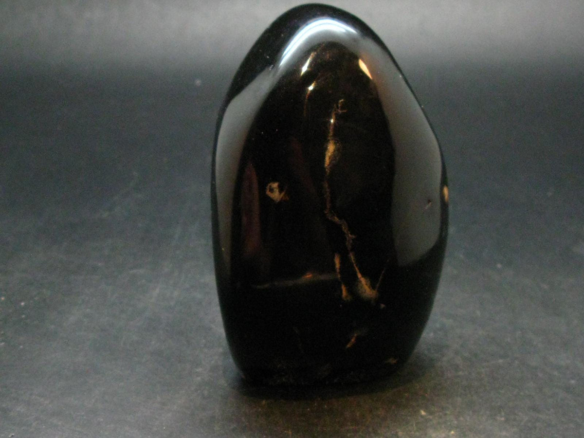 Rare Large Blue Amber Tumbled Piece Fluorescent From Indonesia - 4.0" - 213.25 Grams