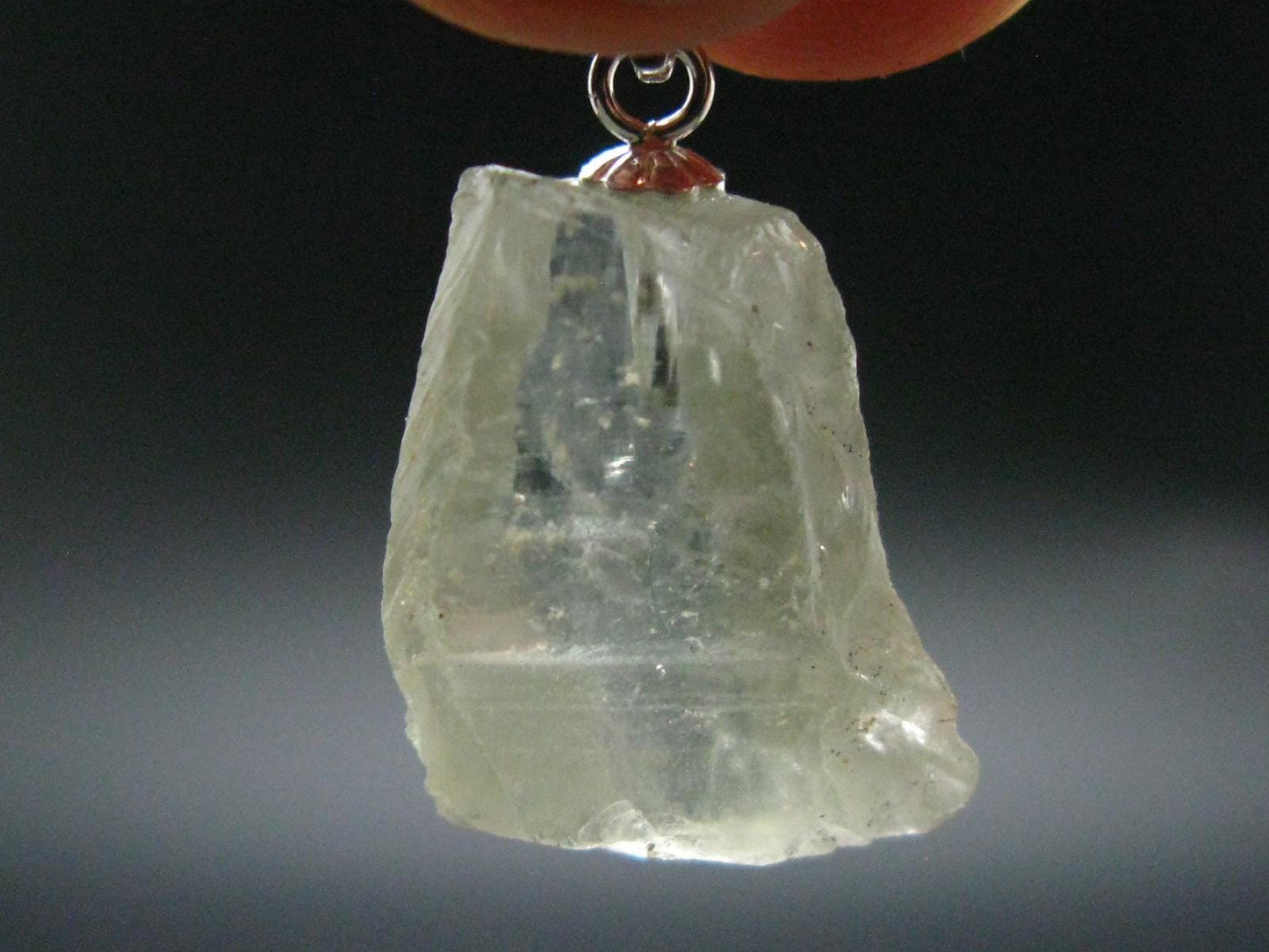 Nice Prasiolite Green Amethyst Sterling Silver Pendant - 1.0" - 15.45 Carats