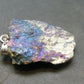 Peacock Ore!! Unusual Natural Raw Chalcopyrite Bornite Silver Pendant from Mexico - 1.4" - 7.72 Grams