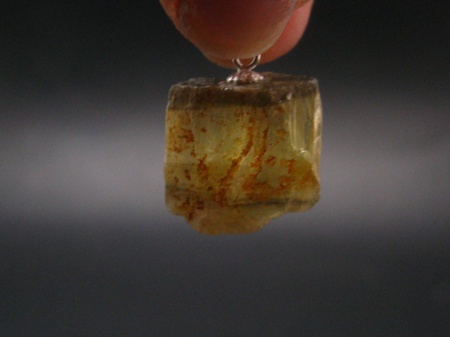 Barite Crystal Silver Pendant From USA - 0.8" - 6.60 Grams