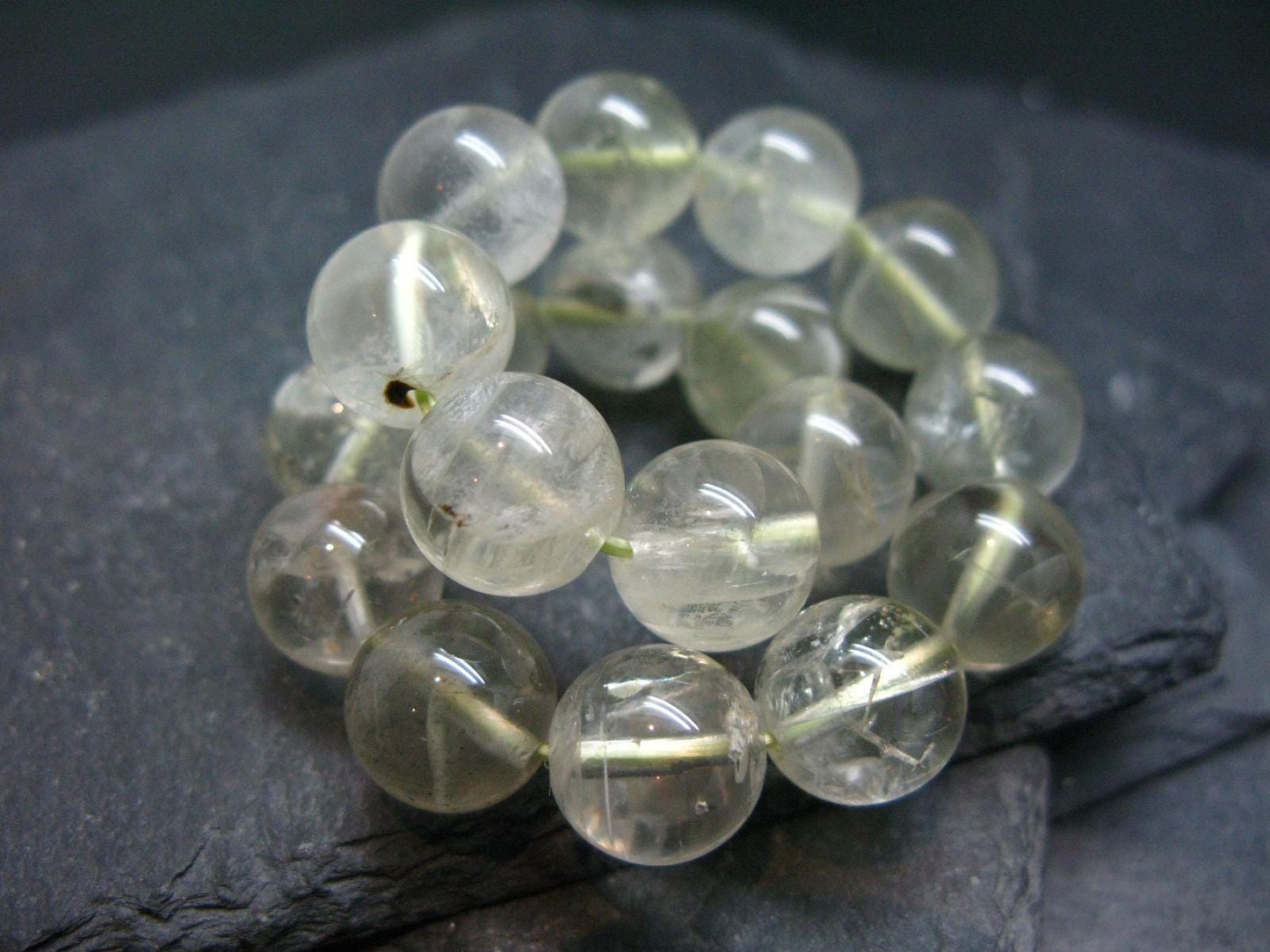 Sanidine Gold Labradorite Genuine Bracelet ~ 7 Inches ~ 12mm Round Beads