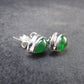Tsavorite Gem Green Garnet Sterling Silver Earrings from Tanzania - 2.11 Grams