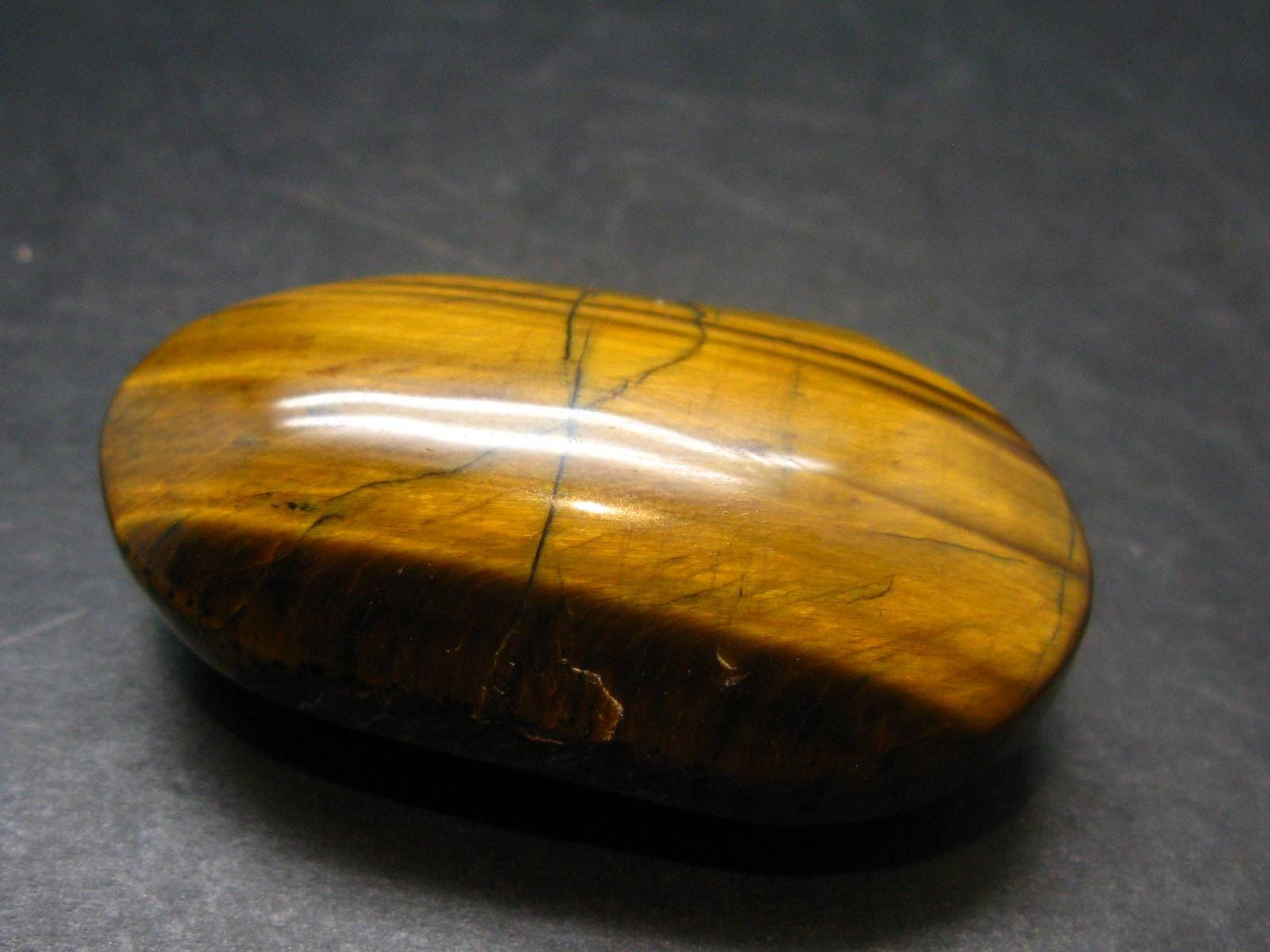 Golden Tiger Eye Tumbled Stone From South Africa - 2.1" - 51.89 Grams