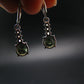 Moldavite Tektite Silver Earrings from Czech Republic - 2.76 Grams