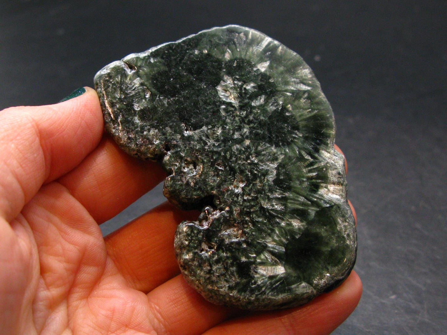 Nice Polished Seraphinite Clinochlore Stalactite Slab From Russia - 2.8" - 49.59 Grams