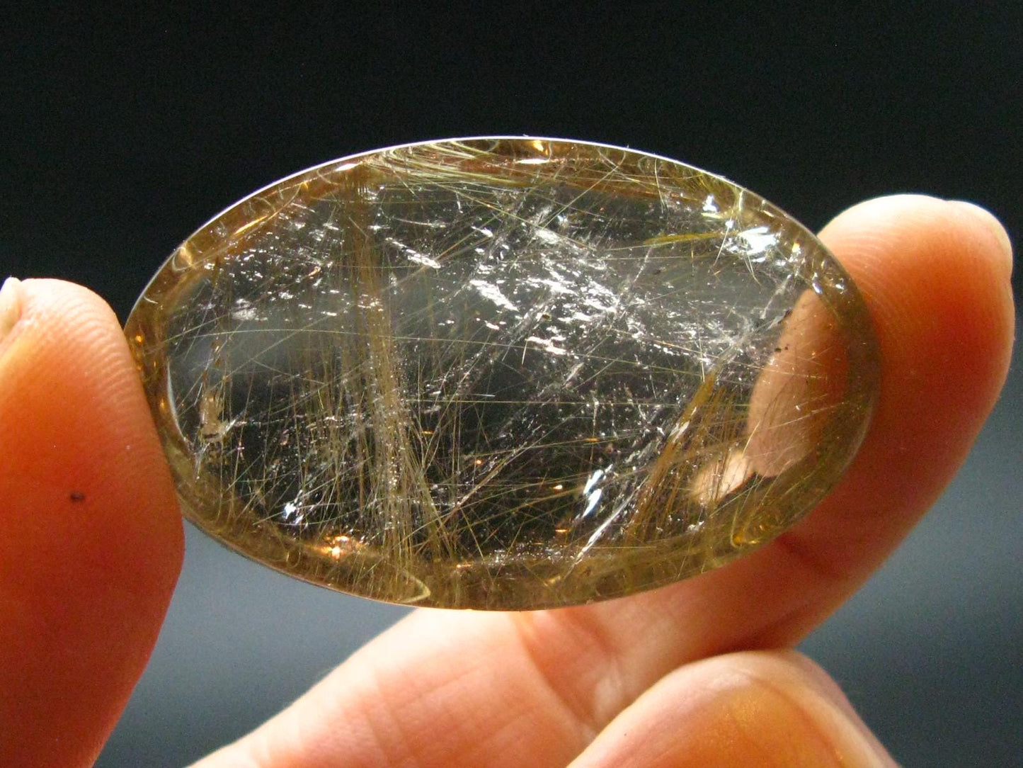Rutilated Quartz Cabochon From Brazil - 1.6" - 21.90 Grams