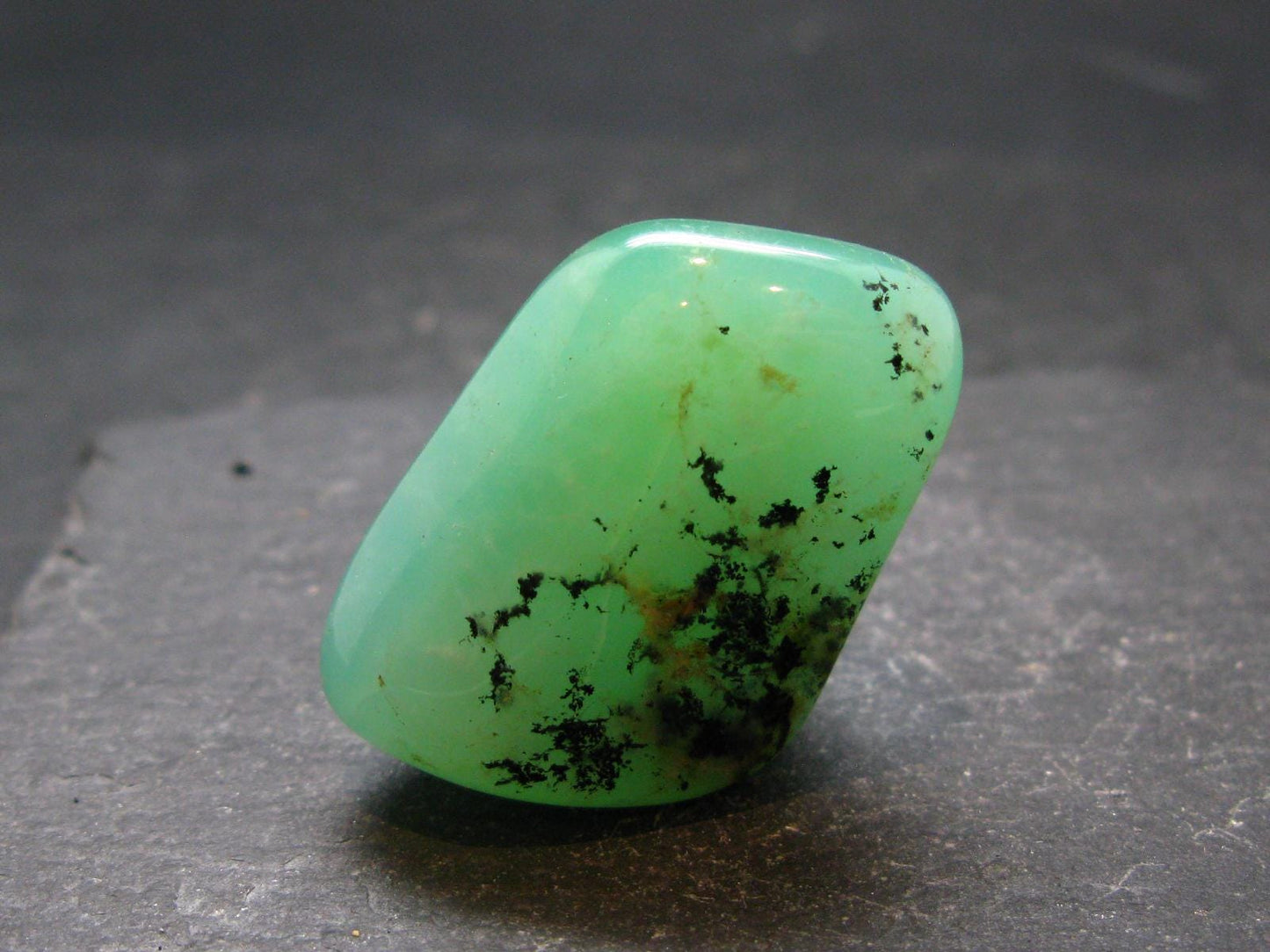 Rich Green Chrysoprase Tumbled Stone From Australia - 1.4"