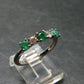 Emerald Faceted Silver Ring from Colombia - 2.29 Grams Total - Size 7