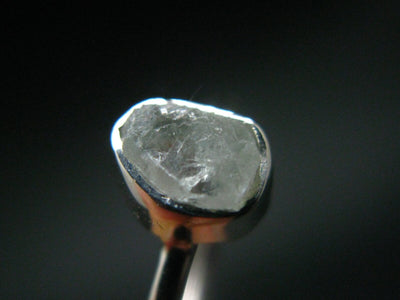 Euclase Crystal Silver Ring From Brazil - Size 6 - 1.90 Grams