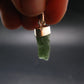 Gem Moldavite Tektite SS Pendant From Czech Republic - 1.2" - 1.8 Grams
