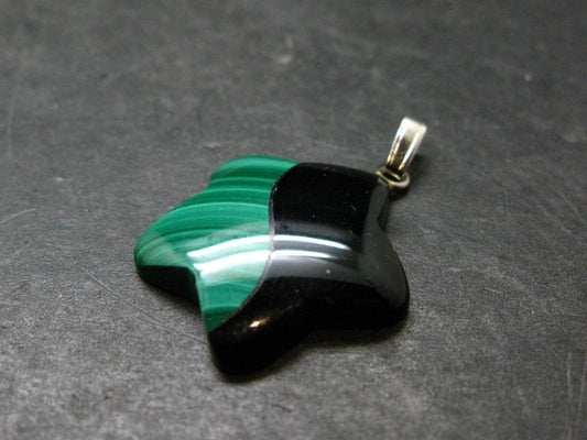 Queen of Green!! Genuine Vivid Vibrant Green Malachite Sterling Silver Pendant - 1.1" - 3.48 Grams