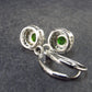 Natural Intense Forest Green Faceted Chrome Diopside Dangle 925 Silver Leverback Earrings from Russia - 1 Carat
