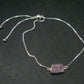 Pink Tanzanite Silver Bracelet From Tanzania - 3.24 Grams - Adjustable length