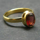 Red Garnet Gold Plated Sterling Silver Ring - Size 7 - 3.11 Grams