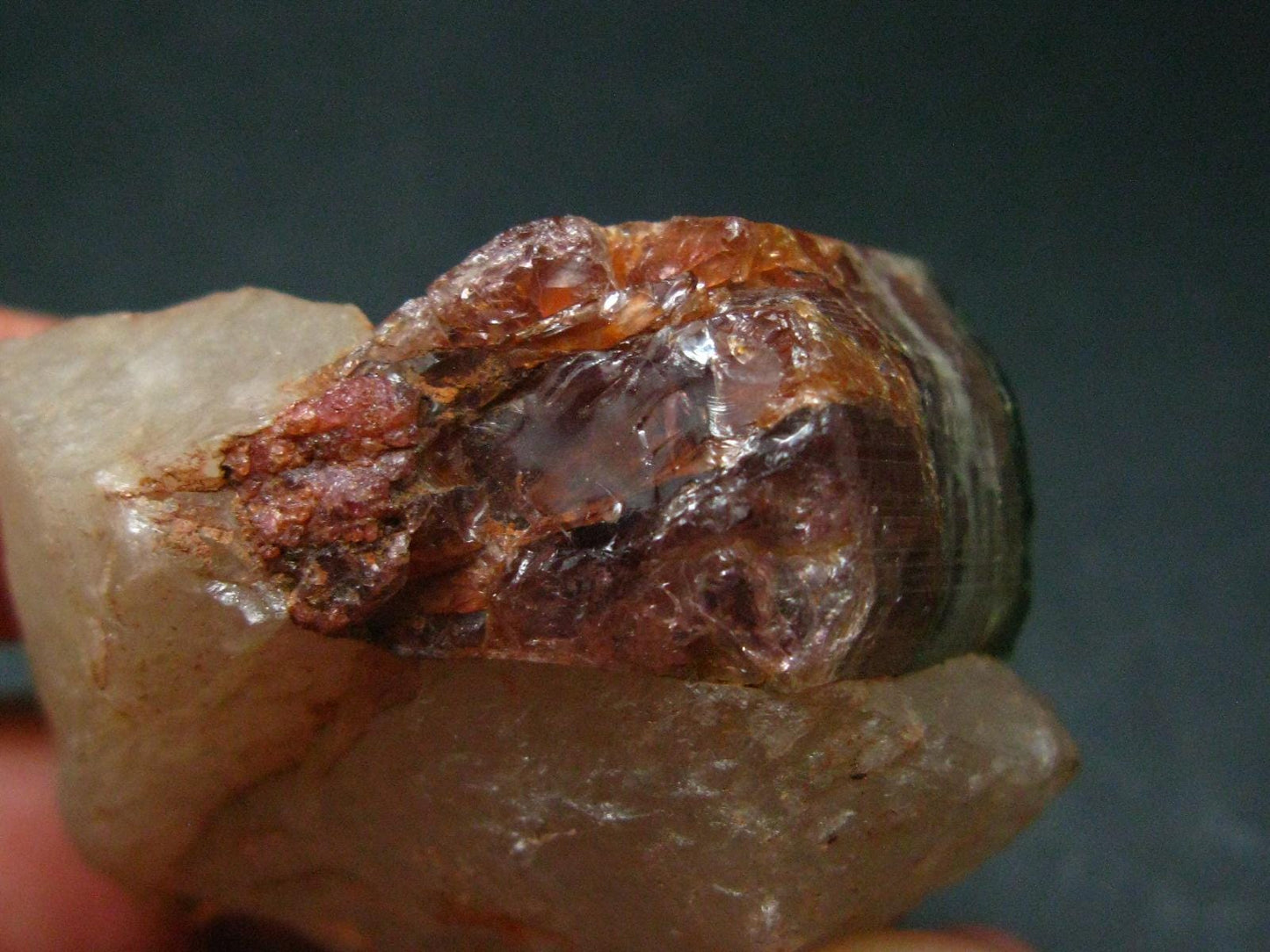 Watermelon Tourmaline in Quartz Cluster From Madagascar - 2.1" - 79.6 Grams