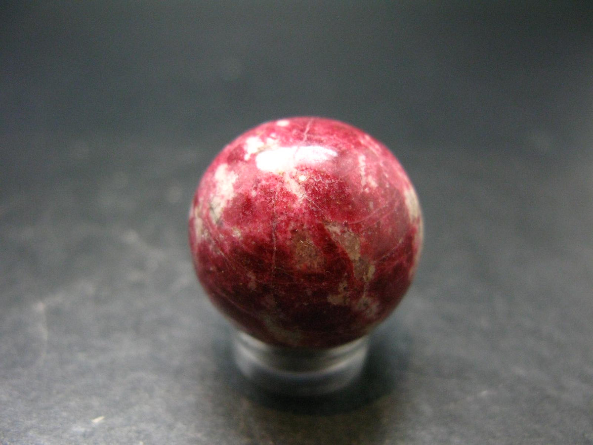 Rare Red Thulite Sphere Ball From Norway - 0.9" - 22.44 Grams