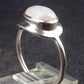 Natural Oval Shaped Glow From Inside Moonstone 925 Silver Ring - Size 7.5 - 2.4 Grams