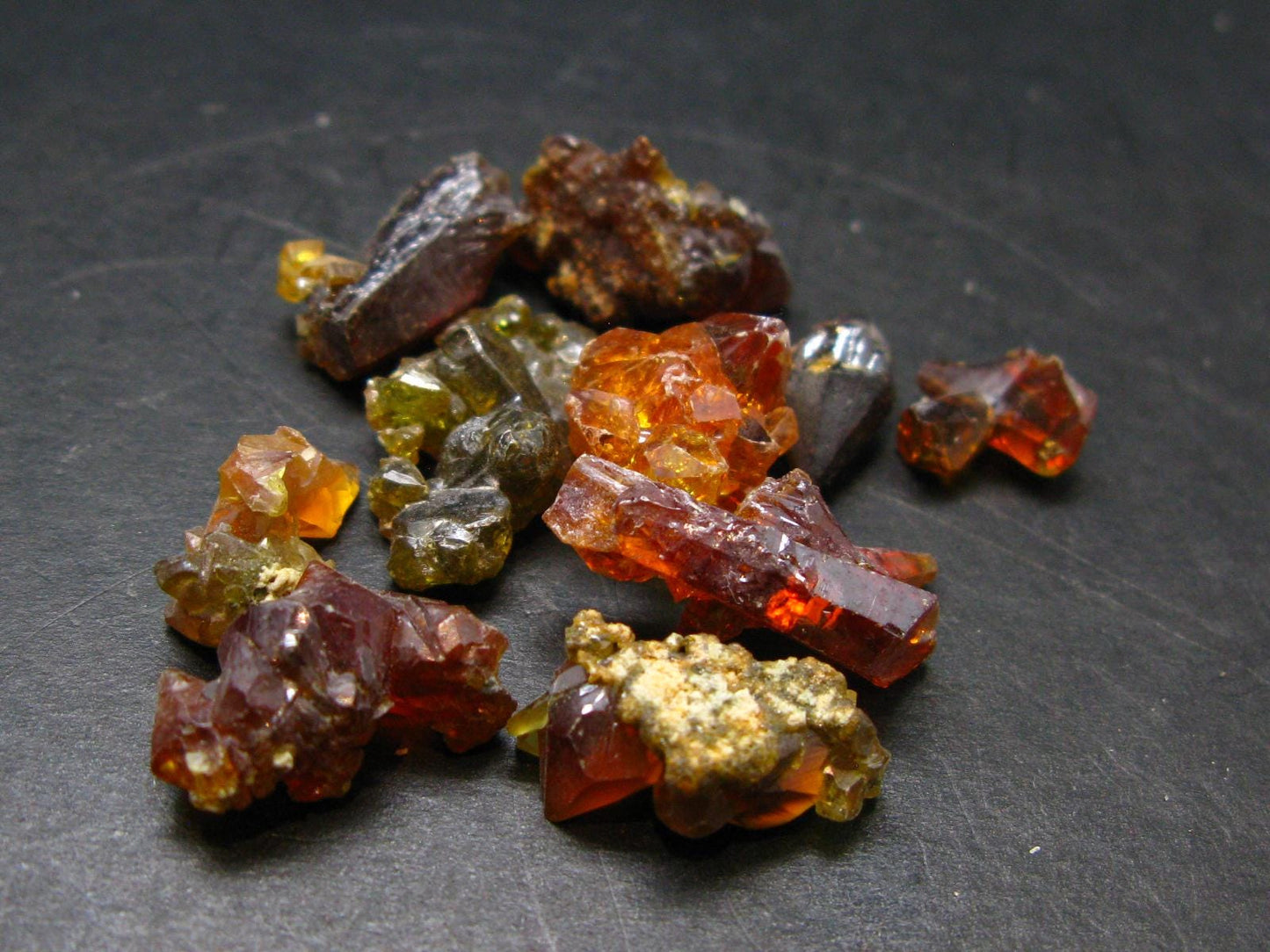 Rare Lot of 10 Zincite Crystals from Poland - 112.50 Carats