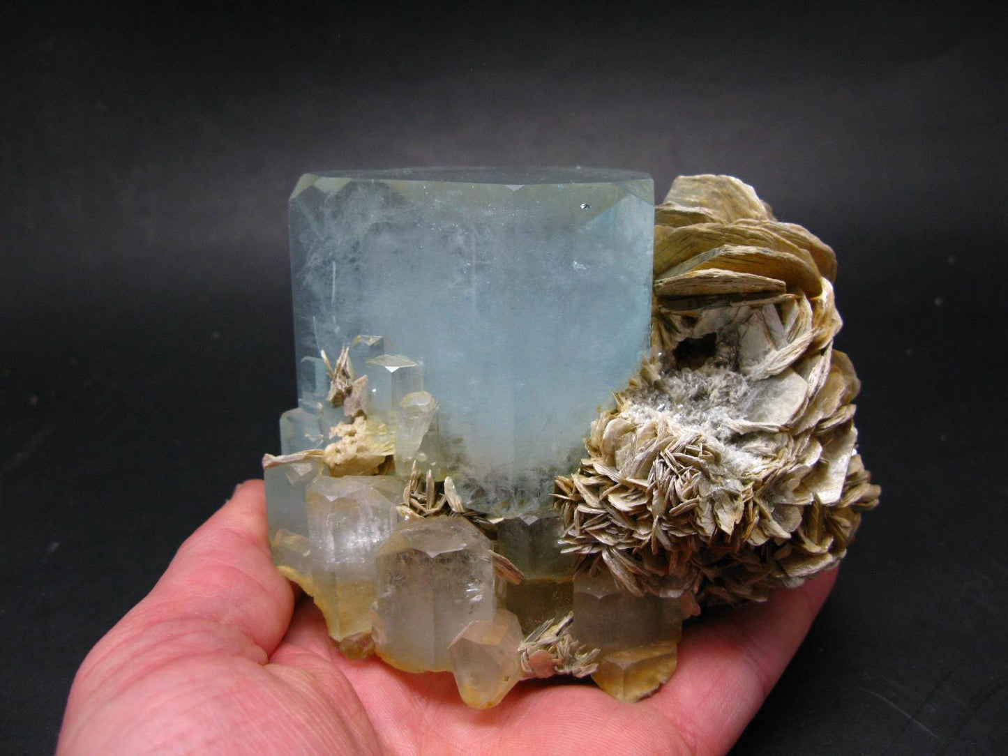 Aquamarine & Muscovite Crystal Blue Beryl From Pakistan - 740 Grams - 4.5"