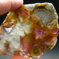 Stunning Tourmaline & Lepidolite in Quartz Slice From Russia - 3.3"