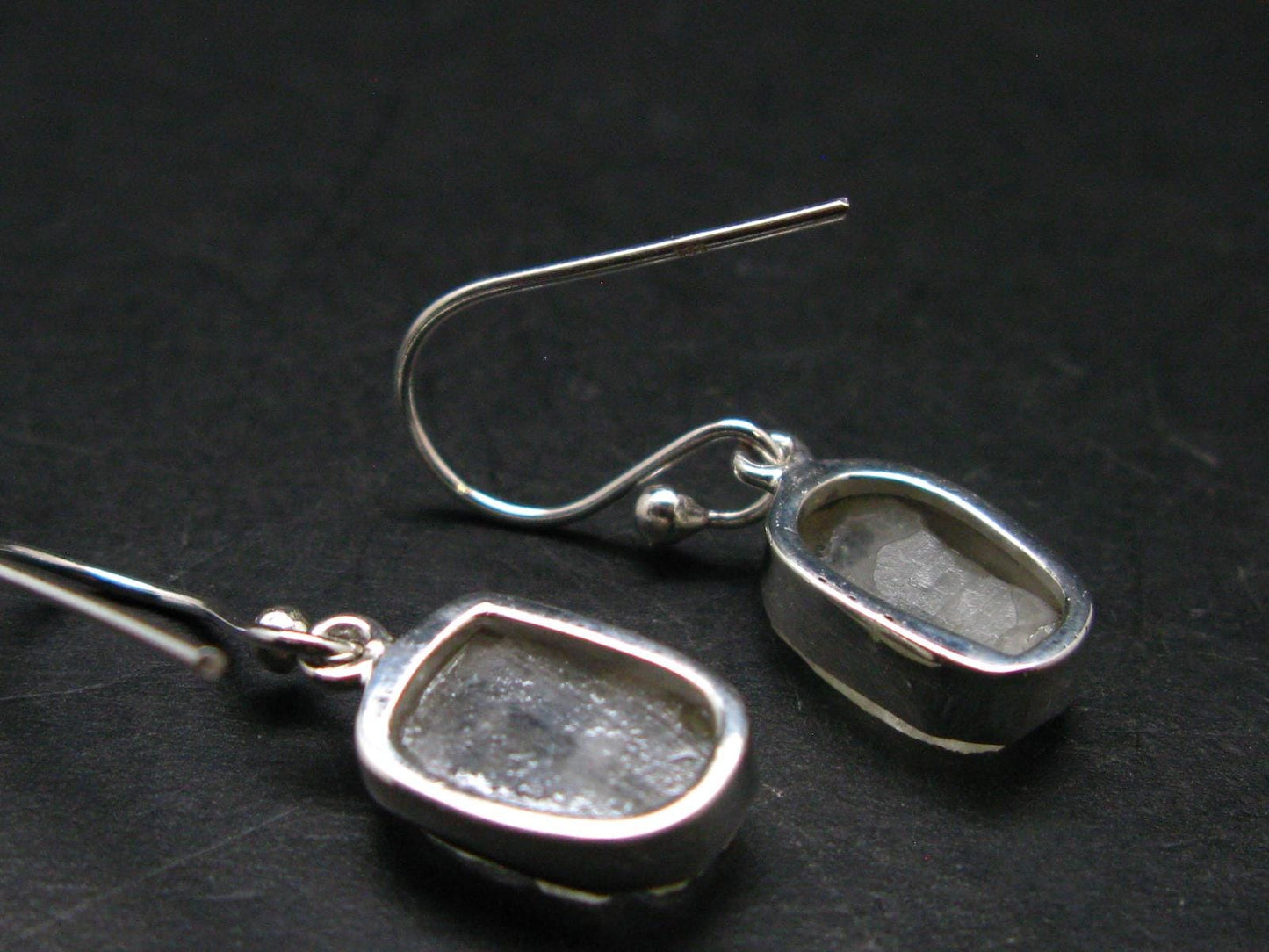 Natrolite Silver Earrings From Russia - 2.84 Grams