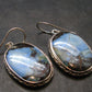 Blue Variscite Sterling Silver Earrings From Utah - 1.4" - 9.58 Grams