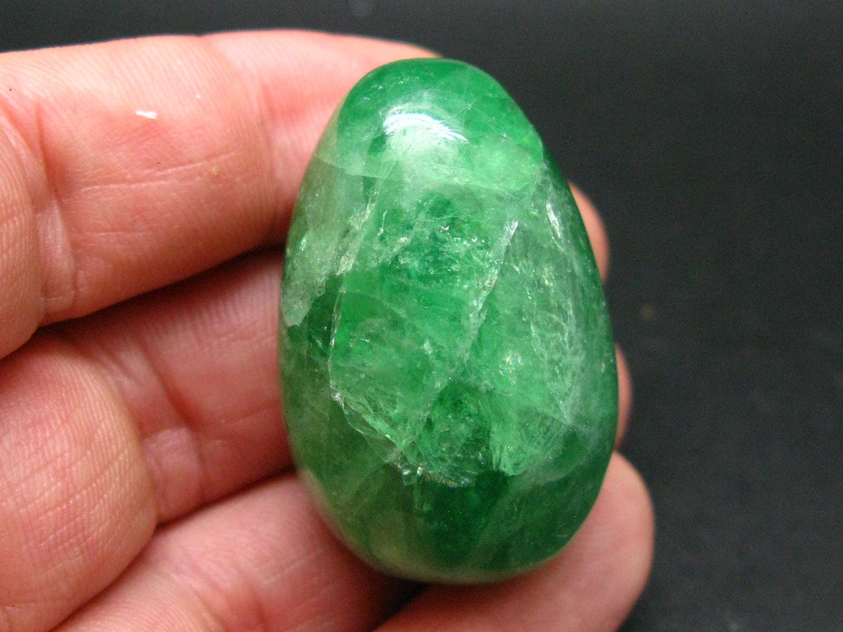 Gem Tsavorite Garnet Egg From Tanzania - 54.22 Grams - 1.7"