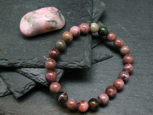 Cobaltocalcite Cobaltoan Calcite Genuine Bracelet ~ 7 Inches ~ 8mm Round Beads