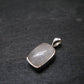 Raw Rare Natrolite Crystal Silver Pendant From Russia - 0.7" - 1.58 Grams