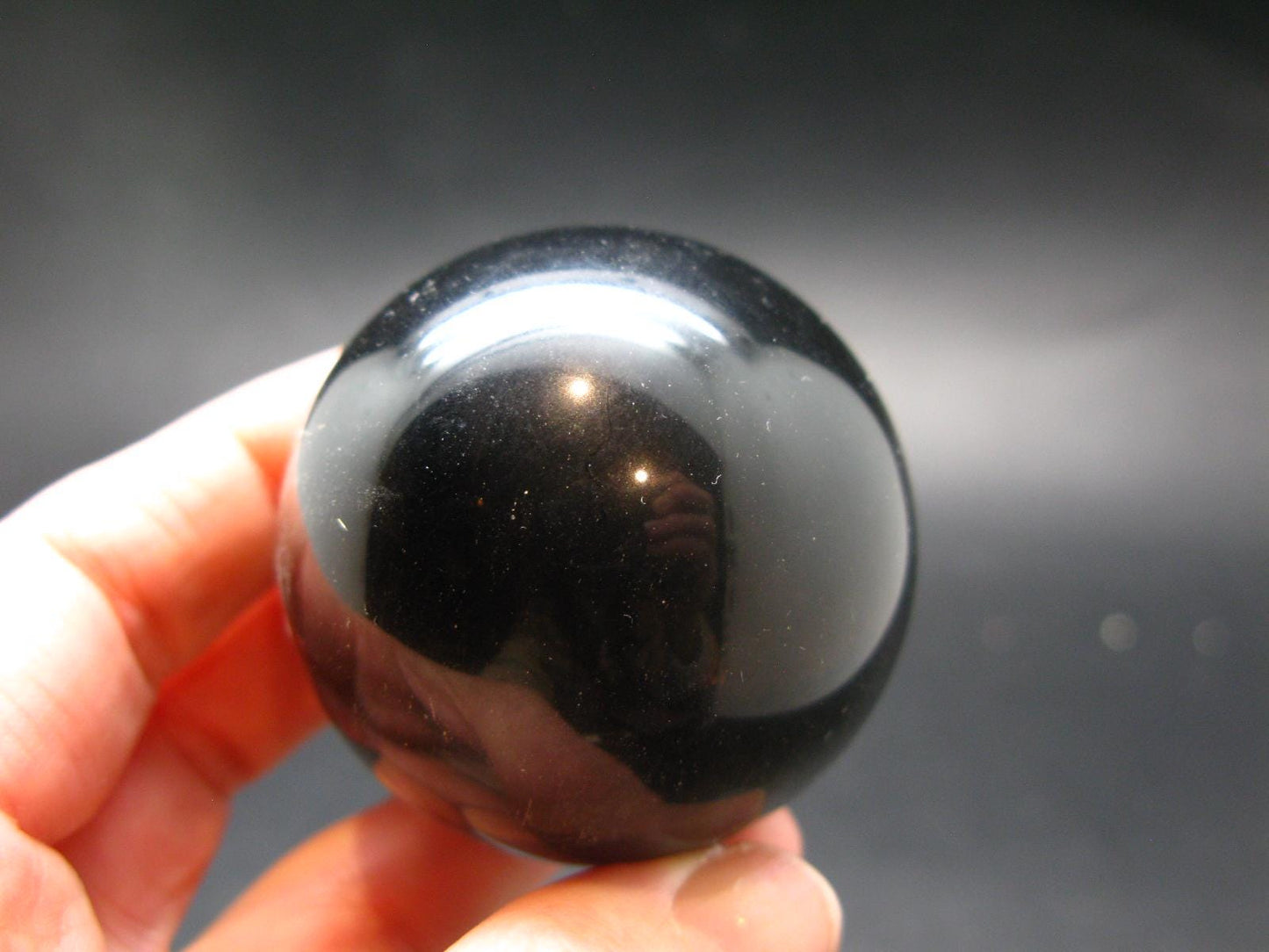 Black Obsidian Sphere From Mexico - 1.8" - 137.60 Grams
