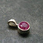 Ruby Crystal Silver Pendant from Africa - 0.5" - 0.64 Grams