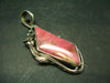 Vivid Juice Carmine Red Gem Rhodonite Silver Pendant From Brazil - 2.3" - 14.7 Grams