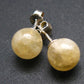 The Most Classic Earring Styles!! Natural 8mm Round Ball Citrine Gemstones 925 Silver Stud Earrings