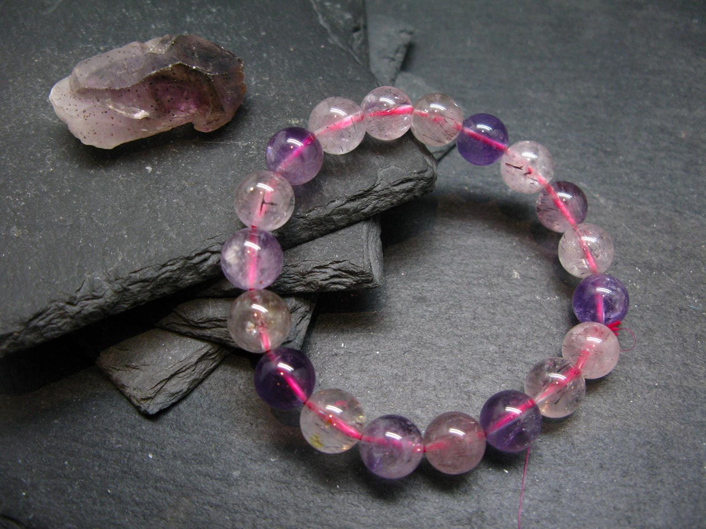 Super 7 Genuine Bracelet ~ 7 Inches ~ 10mm Round Beads