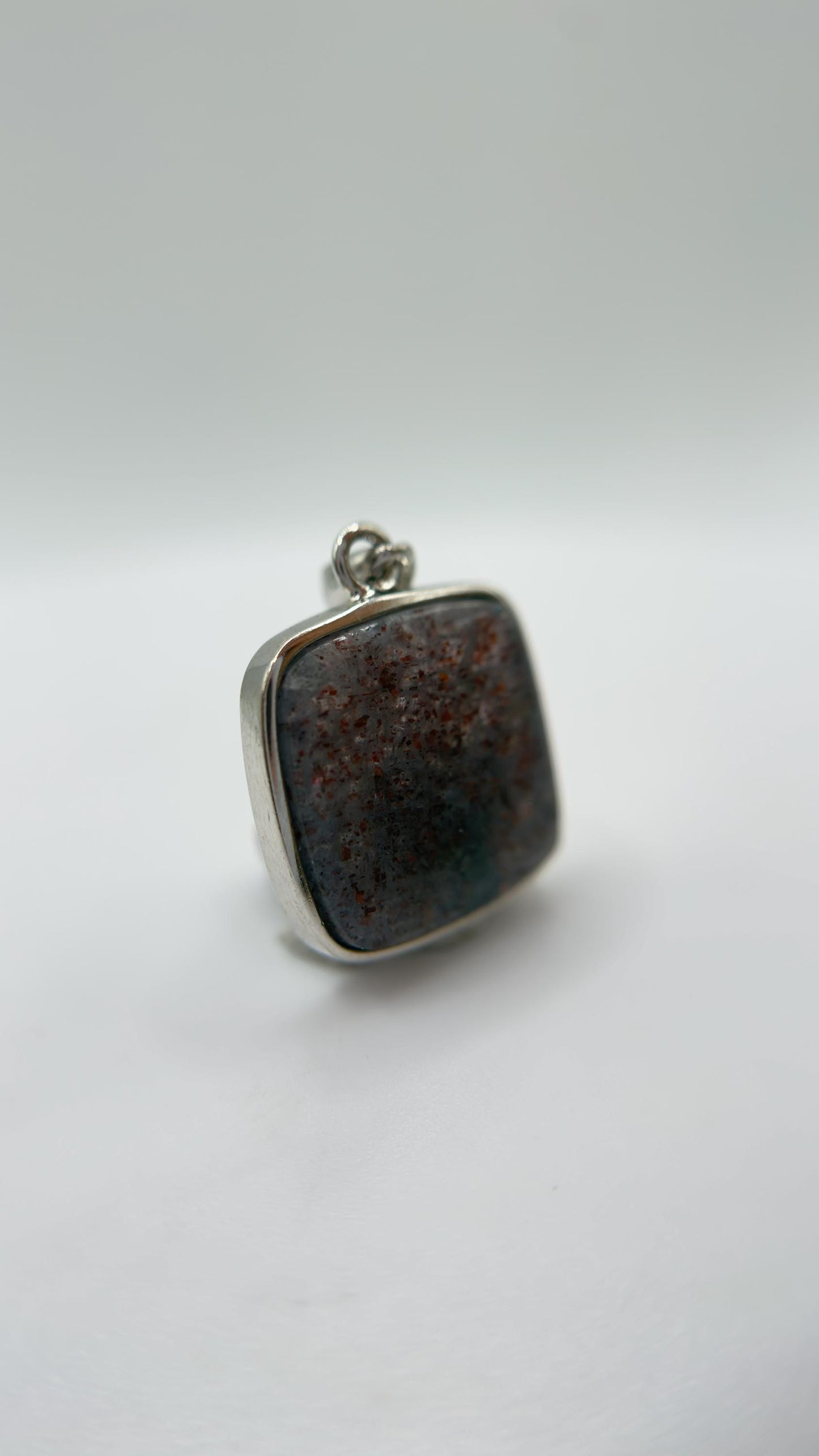 Natural Lattice Sunstone Pendant Necklace, Sterling Silver, Healing Crystal Jewelry