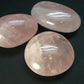 Lot of Three Rose Quartz Polished Palmstone From Madagascar