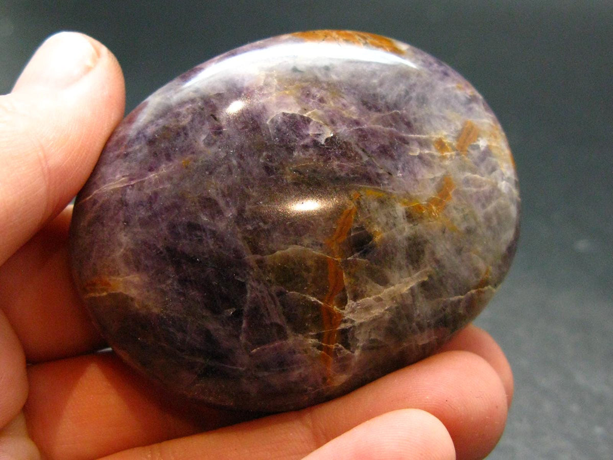 Rare Auralite Super 23 Amethyst Tumbled Stone From Canada - 2.1"