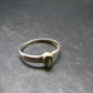Cute Gem Moldavite Sterling Silver Ring From Czech Republic - Size 8 - 1.6 Grams