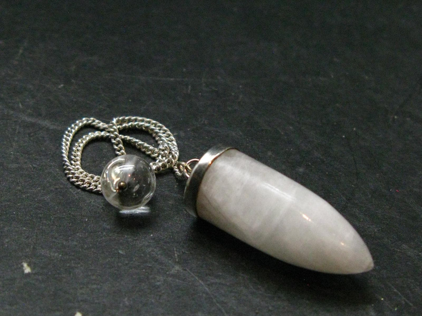 Very Rare White Cryolite Pendulum from Greenland - 7" - 7.92 Grams