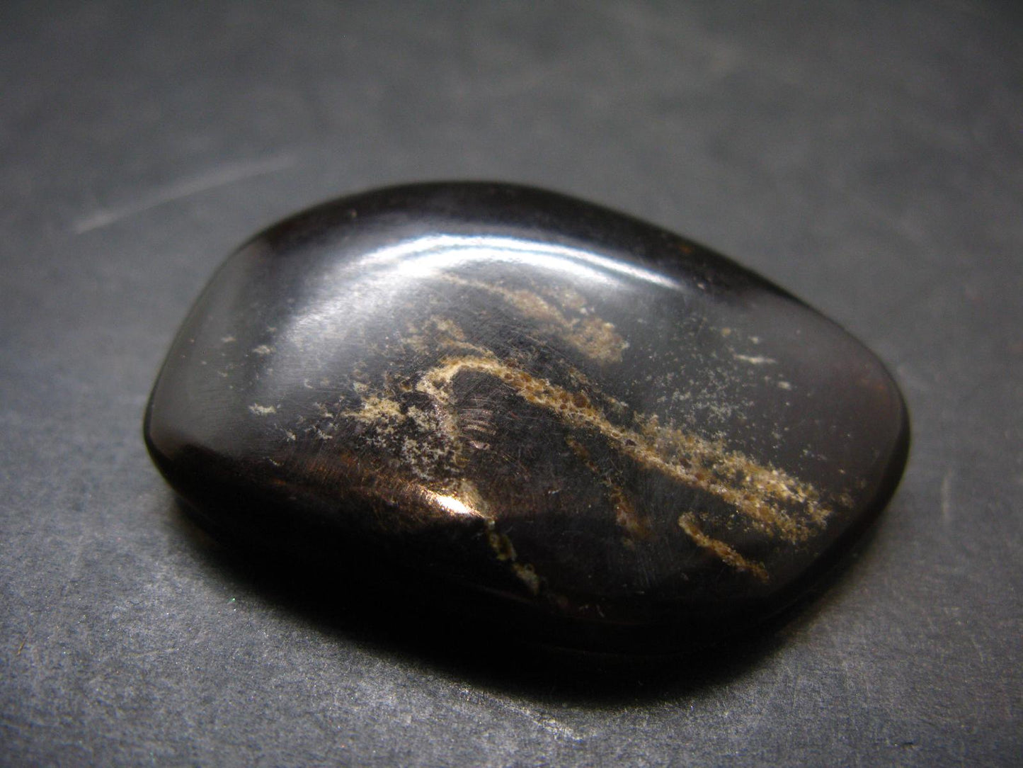 Rare Large Blue Amber Tumbled Piece Fluorescent From Indonesia - 1.7" - 7.69 Grams