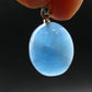 Lemurian Aquatine Blue Calcite Silver Pendant from Argentina - 1.1" - 5.44 Grams