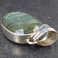 Faceted Labradorite Pendant In 925 Sterling Silver From Madagascar - 1.4'' - 6.9 Grams