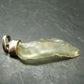 Gem Libyan Desert Glass Tektite Free Form Pendant Sterling Silver from Libya - 1.8" - 2.39 Grams