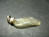 Gem Libyan Desert Glass Tektite Free Form Pendant Sterling Silver from Libya - 1.8" - 2.39 Grams
